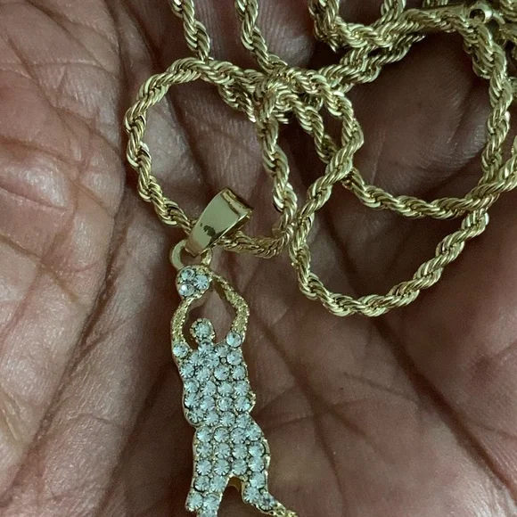 COPY - Pendant Necklace Charm Jump-Man Basketball - Picture 3 of 5